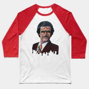 Ultimate Anchor | Ultimate Warrior x Ron Burgundy Mashup | Anchorman X War Paint | Original painting by Tyler Tilley | Bent Memories Baseball T-Shirt